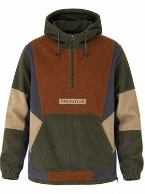 Primitive Skateboards Corduroy Colorblock Quarter Zip Hoodie Mens